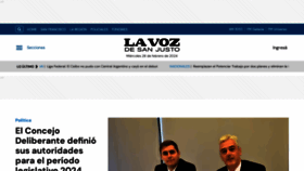 What Lavozdesanjusto.com.ar website looks like in 2024 