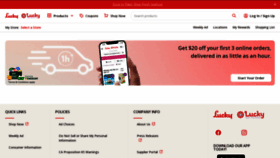 What Luckysupermarkets.com website looks like in 2024 