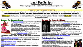 What Lazybeescripts.co.uk website looks like in 2024 