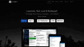 What Leanote.com website looks like in 2024 