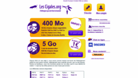 What Lescigales.org website looks like in 2024 