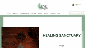 What Layaspaandyoga.com website looks like in 2024 