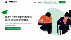 What Learnpick.in website looks like in 2024 