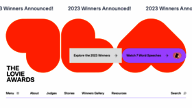 What Lovieawards.com website looks like in 2024 