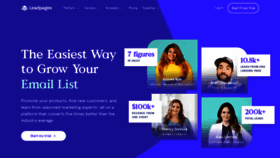What Leadpages.net website looks like in 2024 