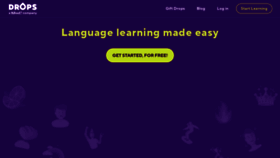 What Languagedrops.com website looks like in 2024 