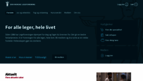 What Legeforeningen.no website looks like in 2024 