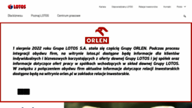 What Lotos.pl website looks like in 2024 