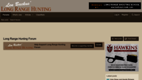 What Longrangehunting.com website looks like in 2024 