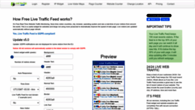 What Livetrafficfeed.com website looks like in 2024 