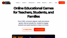 What Legendsoflearning.com website looks like in 2024 