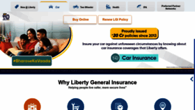 What Libertyinsurance.in website looks like in 2024 