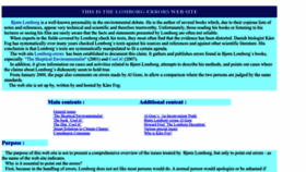 What Lomborg-errors.dk website looks like in 2024 