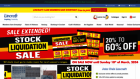 What Lincraft.com.au website looks like in 2024 