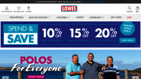 What Lowes.com.au website looks like in 2024 