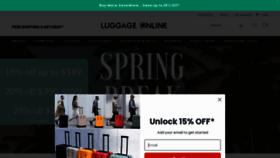 What Luggageonline.com website looks like in 2024 