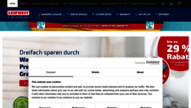 What Leifheit.de website looks like in 2024 