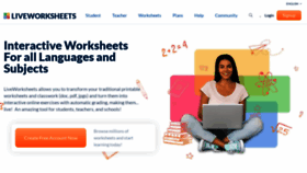 What Liveworksheets.com website looks like in 2024 