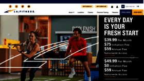 What Lafitness.com website looks like in 2024 