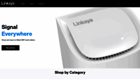 What Linksys.com website looks like in 2024 