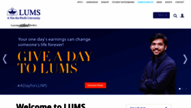 What Lums.edu.pk website looks like in 2024 
