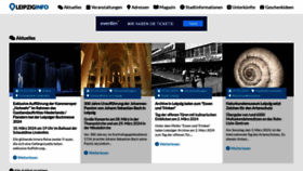 What Leipziginfo.de website looks like in 2024 