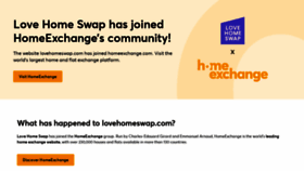 What Lovehomeswap.com website looks like in 2024 