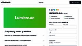 What Lumiere.ae website looks like in 2024 