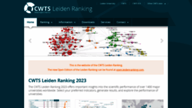 What Leidenranking.com website looks like in 2024 