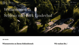 What Linderhof.de website looks like in 2024 
