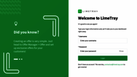 What Login.limetray.com website looks like in 2024 