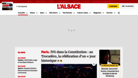 What Lalsace.fr website looks like in 2024 