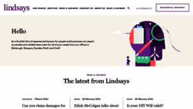 What Lindsays.co.uk website looks like in 2024 