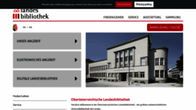 What Landesbibliothek.at website looks like in 2024 
