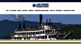 What Lakegeorgesteamboat.com website looks like in 2024 