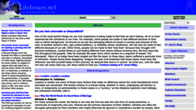 What Lifeissues.net website looks like in 2024 