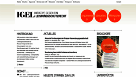What Leistungsschutzrecht.info website looks like in 2024 