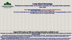 What Longislandgenealogy.com website looks like in 2024 