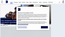 What Lessentiel.lu website looked like in 2024 (1 year ago)