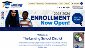 What Lansingschools.net website looked like in 2024 (1 year ago)