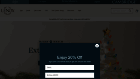 What Lenox.com website looks like in 2024 