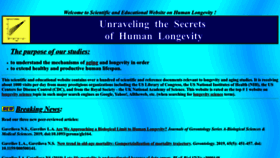 What Longevity-science.org website looked like in 2024 (1 year ago)