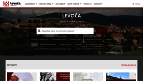 What Levoca.sk website looks like in 2024 