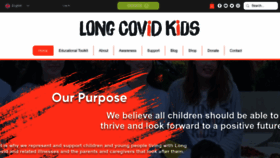 What Longcovidkids.org website looks like in 2024 