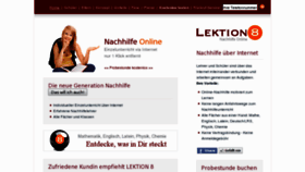 What Lektion8.de website looked like in 2011 (12 years ago)