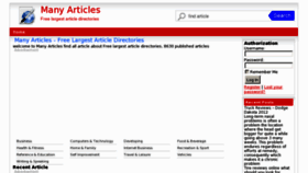 What Manyarticles.info website looked like in 2011 (12 years ago)