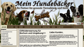 What Mein-hundebaecker.de website looked like in 2011 (12 years ago)