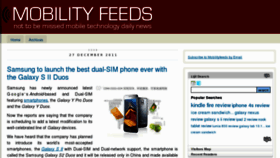 What Mobilityfeeds.com website looked like in 2011 (12 years ago)