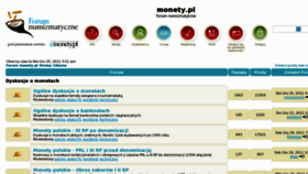 What Monety.pl website looked like in 2012 (12 years ago)