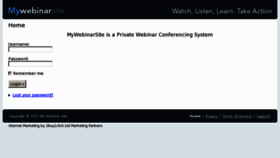 What Mywebinarsite.com website looked like in 2012 (12 years ago)